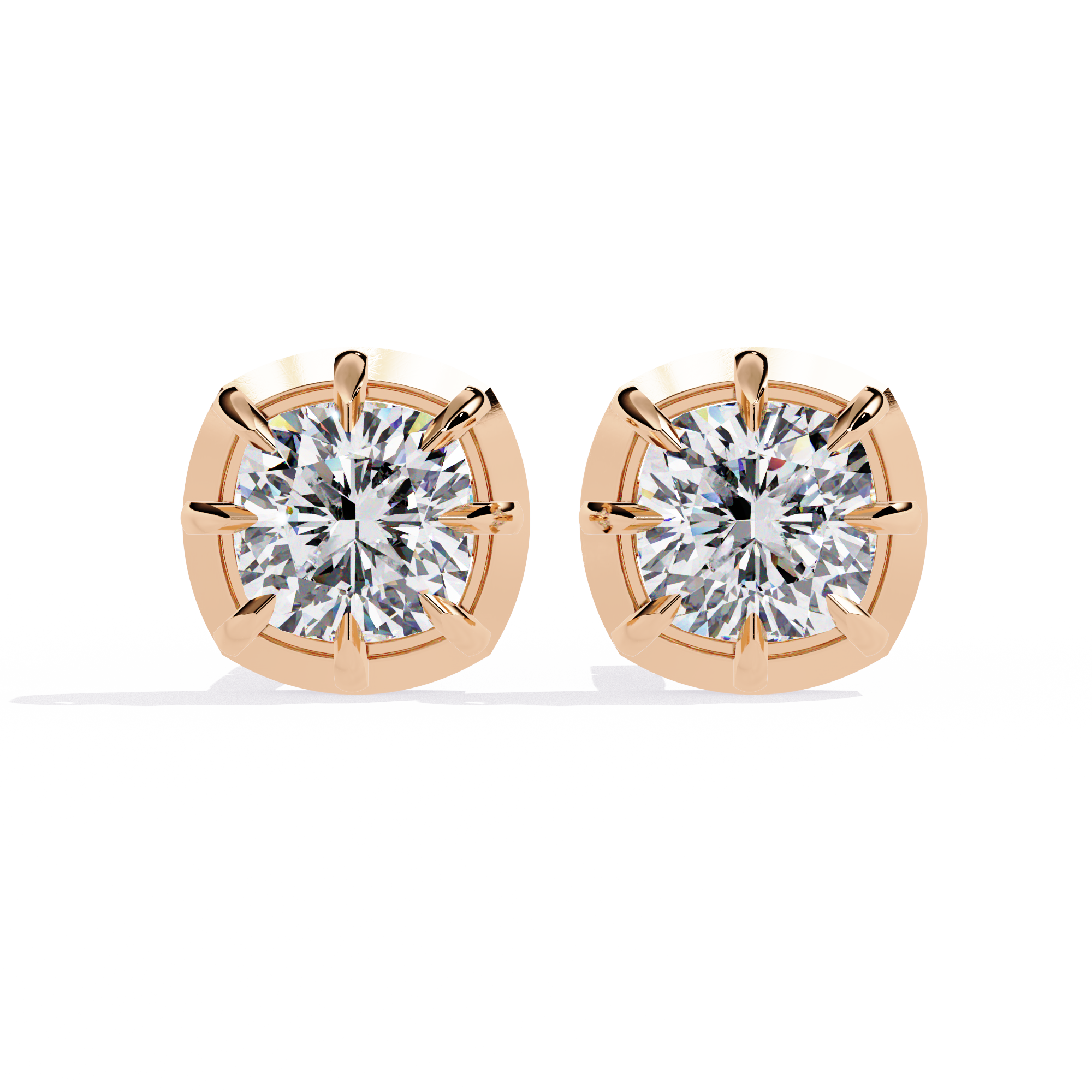 1.00CT ROUND STUDS