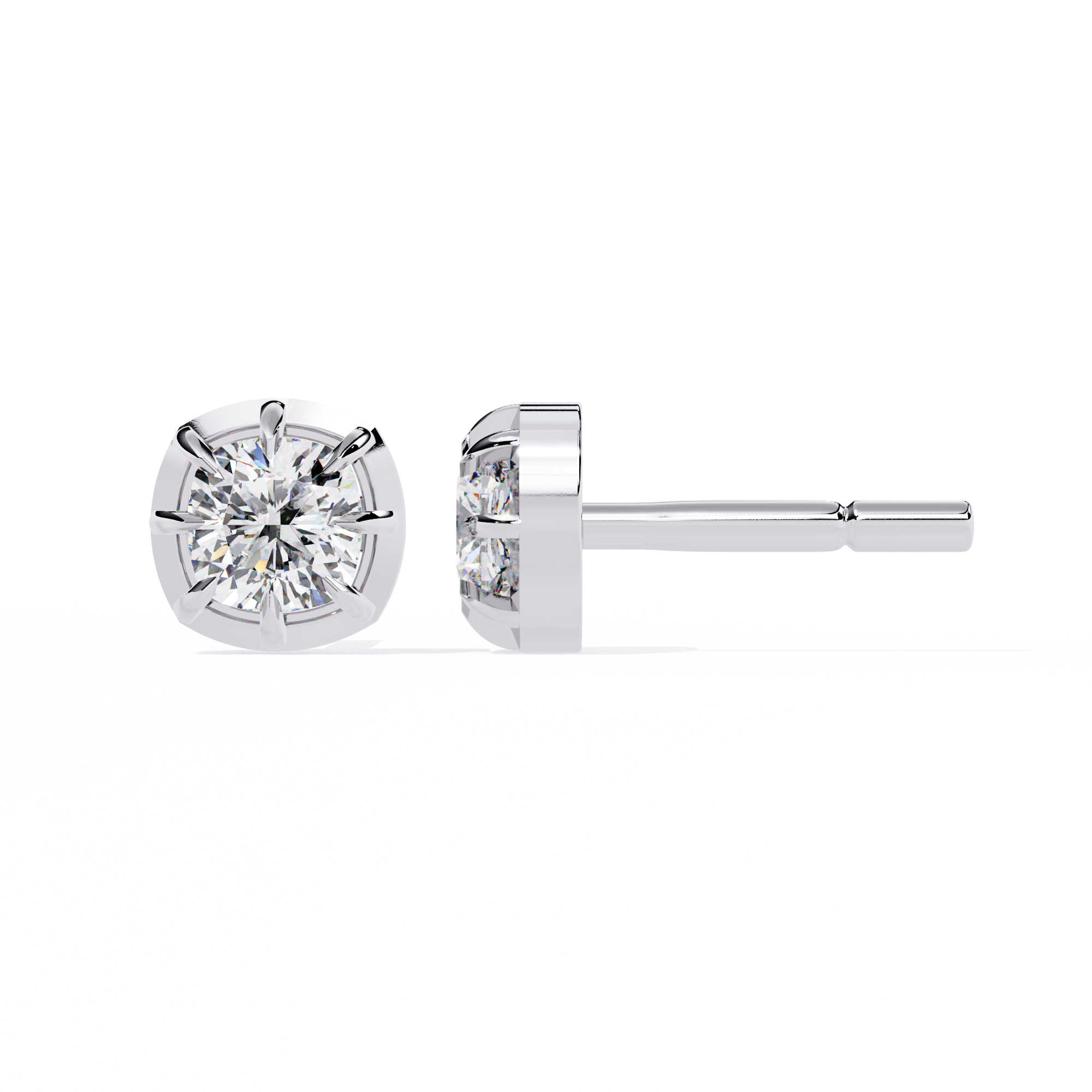 1.00CT ROUND STUDS