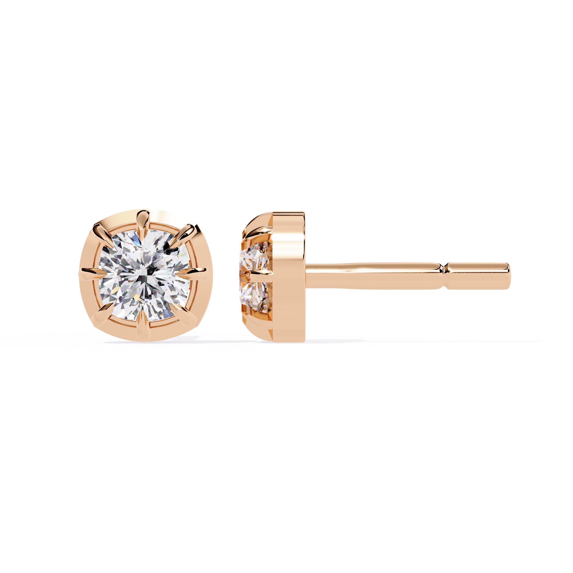 1.00CT ROUND STUDS