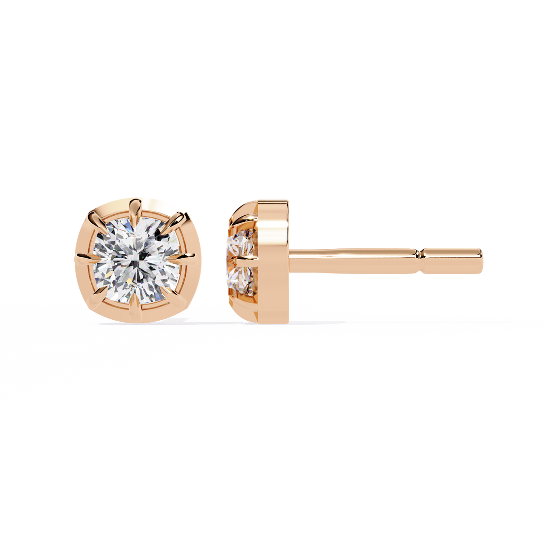 1.00CT ROUND STUDS