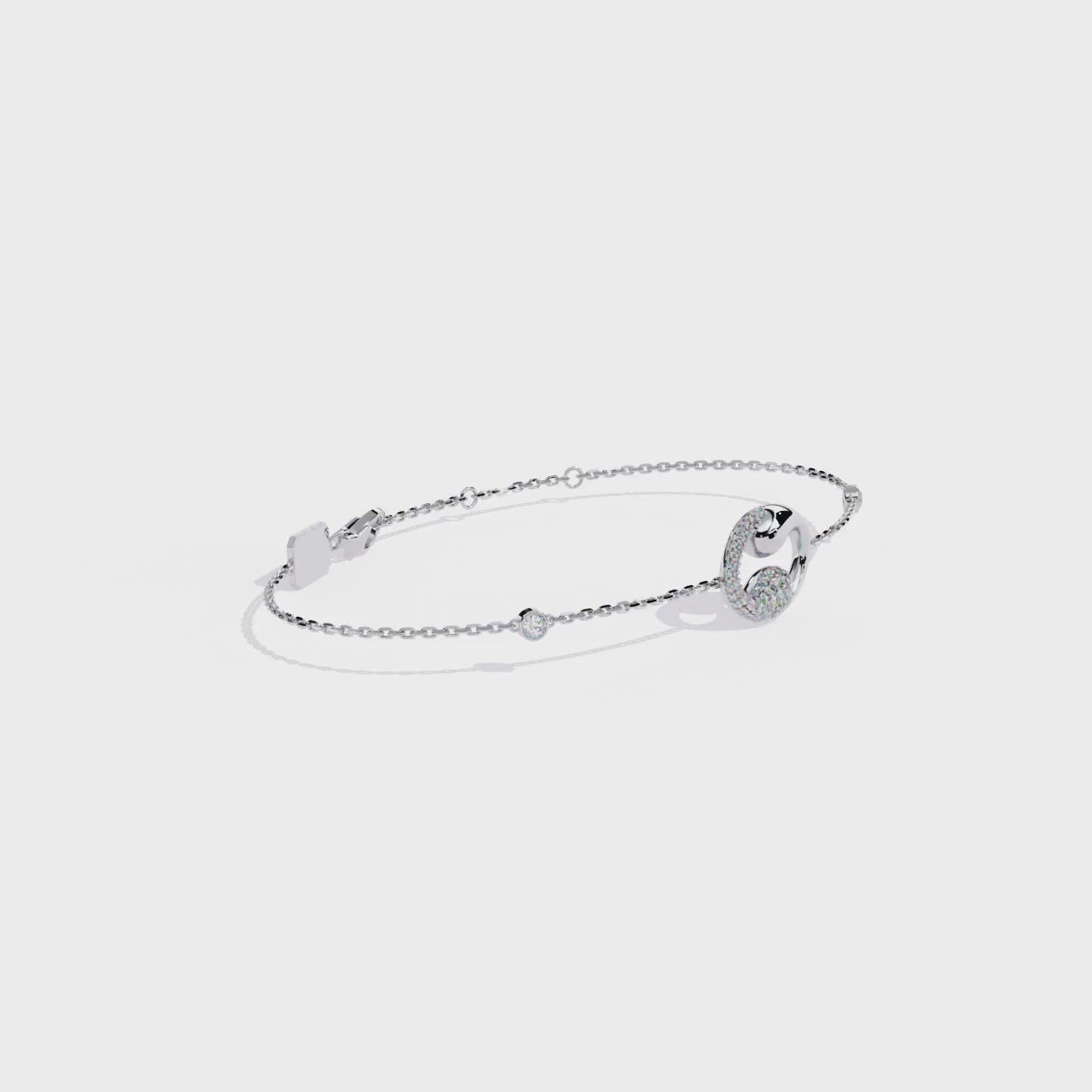 SPARKLING HALO CHAIN BRACELET