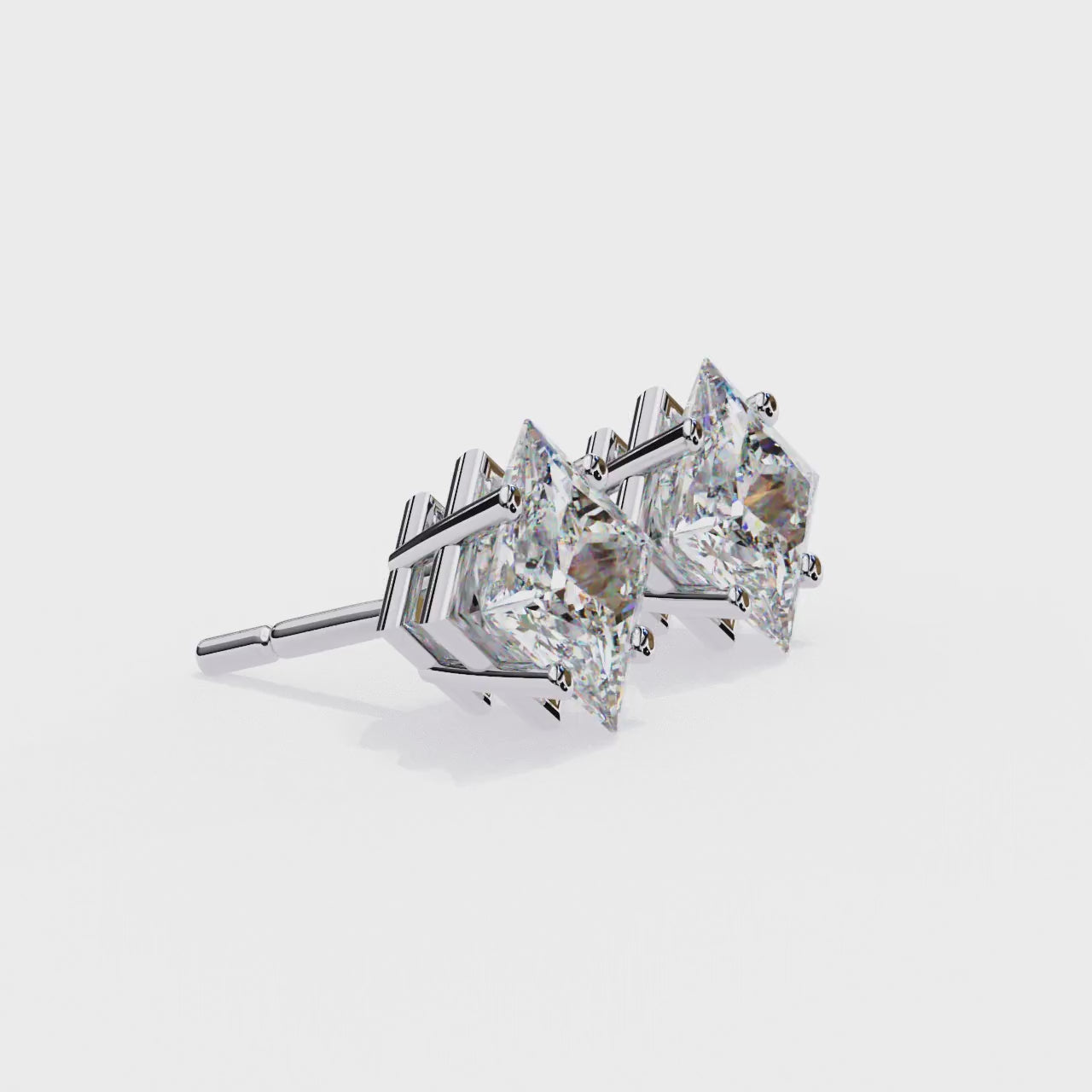 2.39ct PRINCESS STUDS