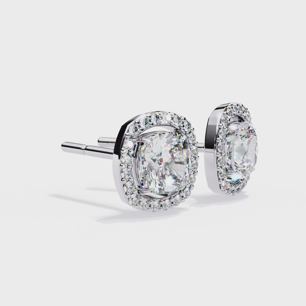 1.70CT CUSHION STUDDS