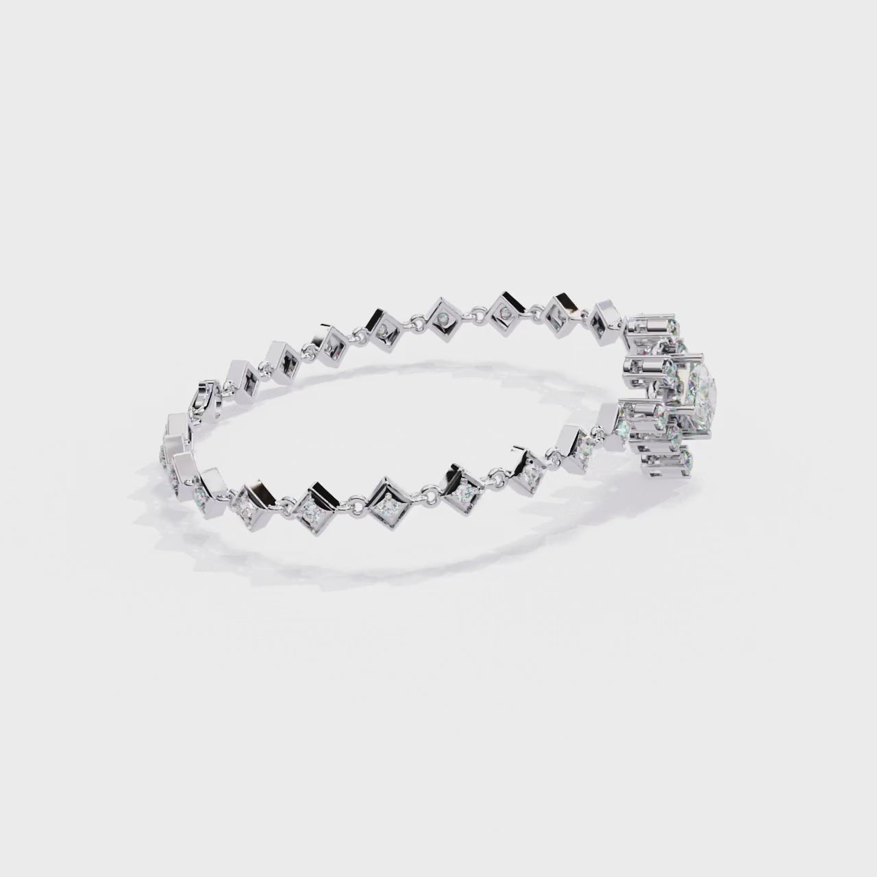 0.86CT PRINCESS BRACELET