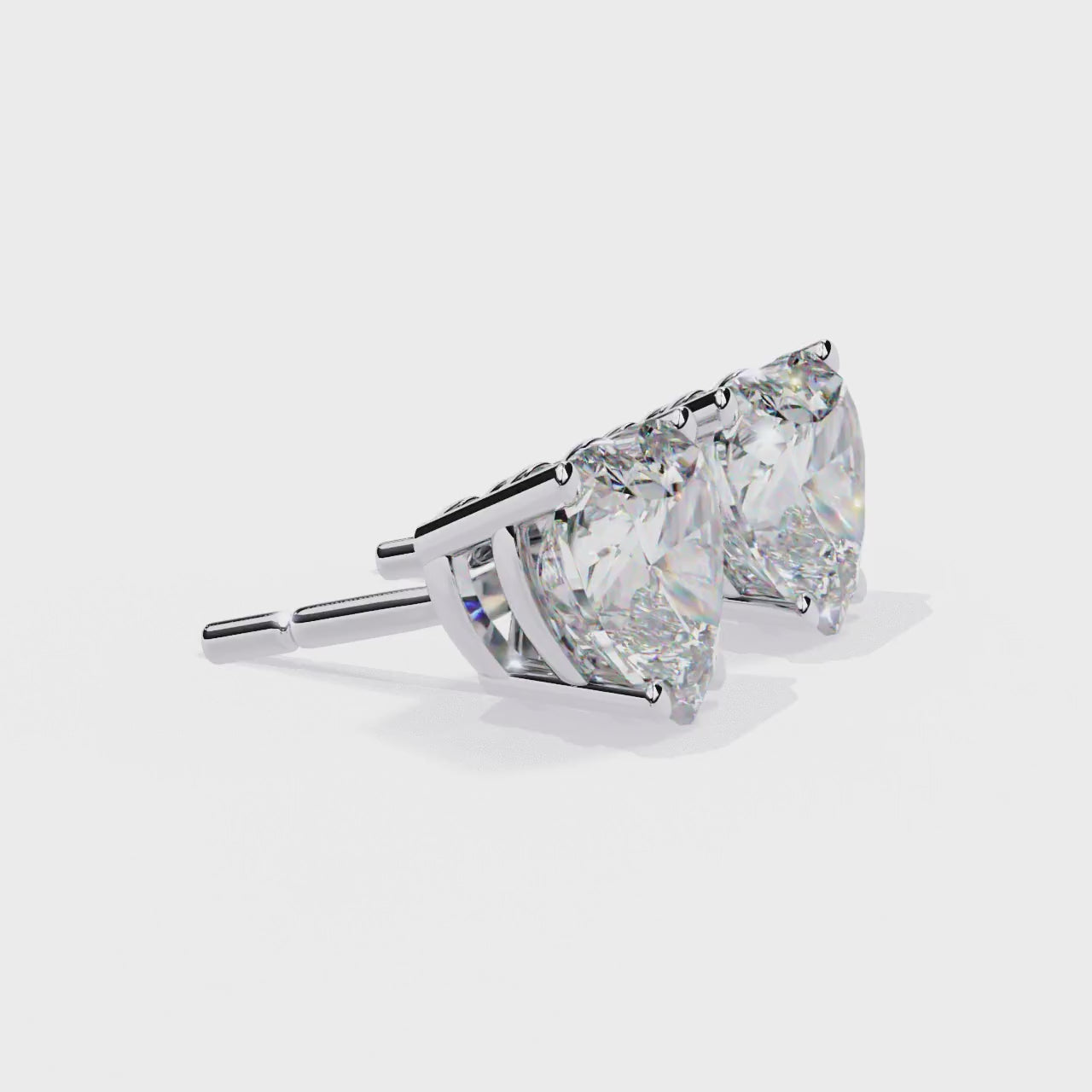 2.43CT HEART SHAPE STUDDS