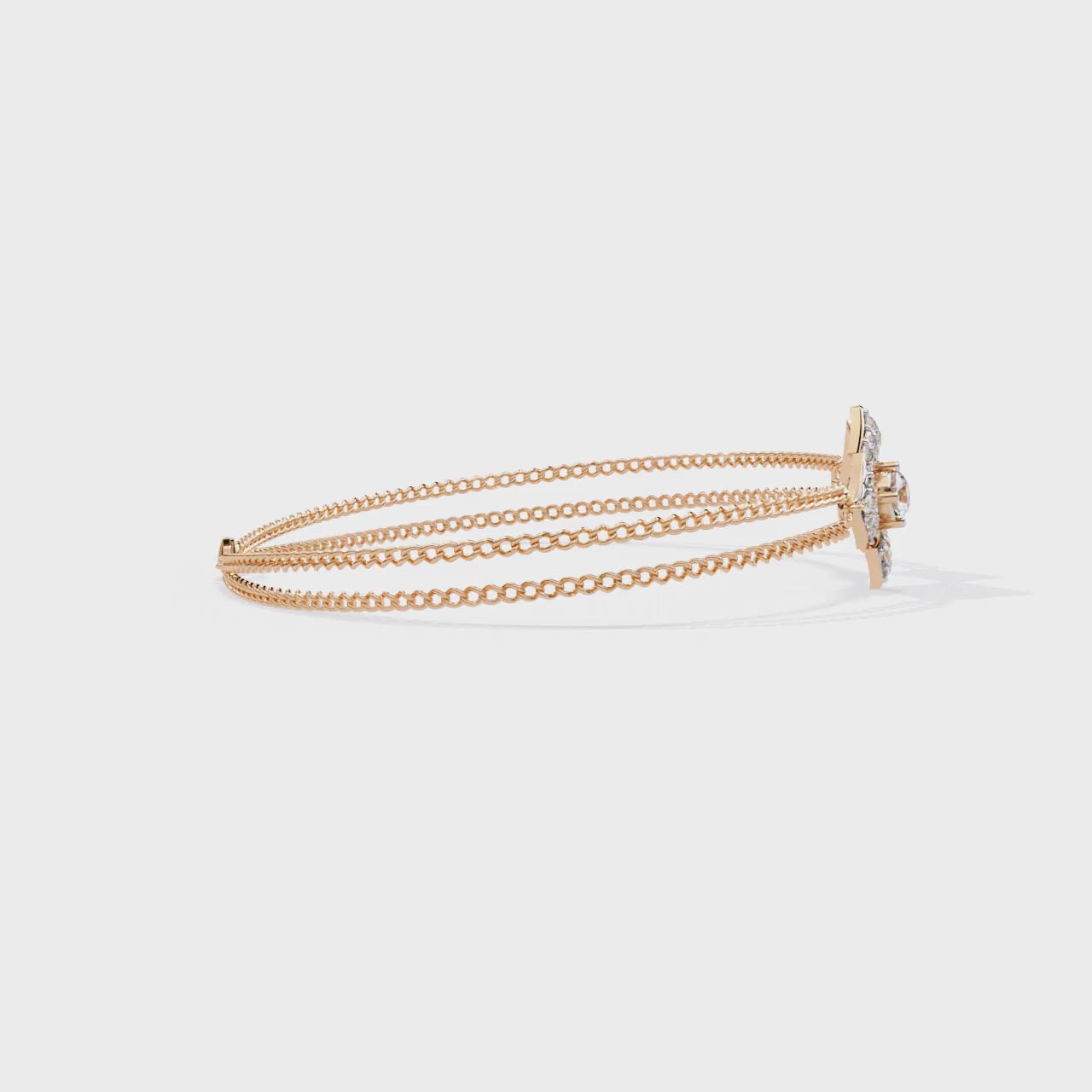 LEAF PATTERN DIAMOND BRACELET