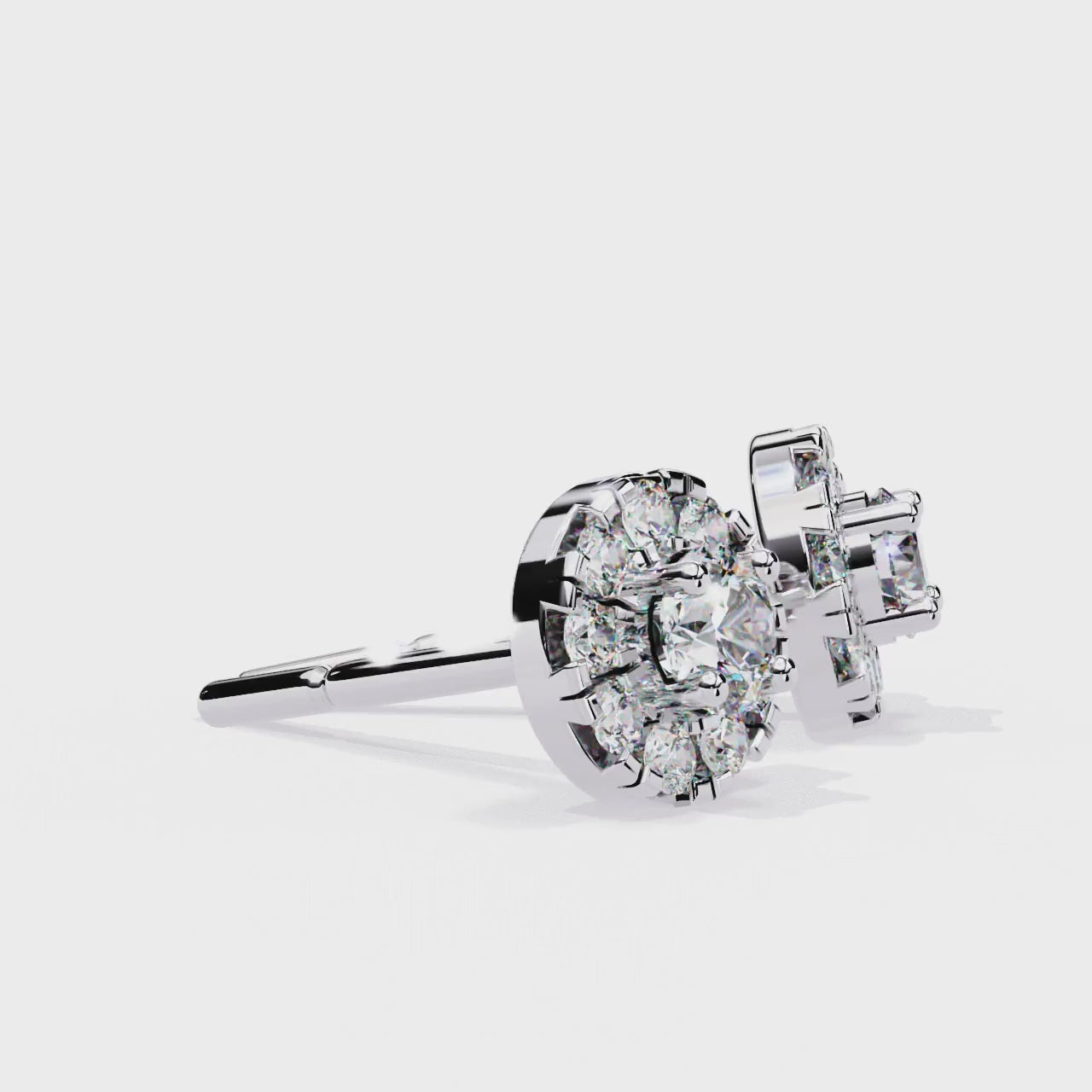 0.12CT CLUSTER EARRINGS