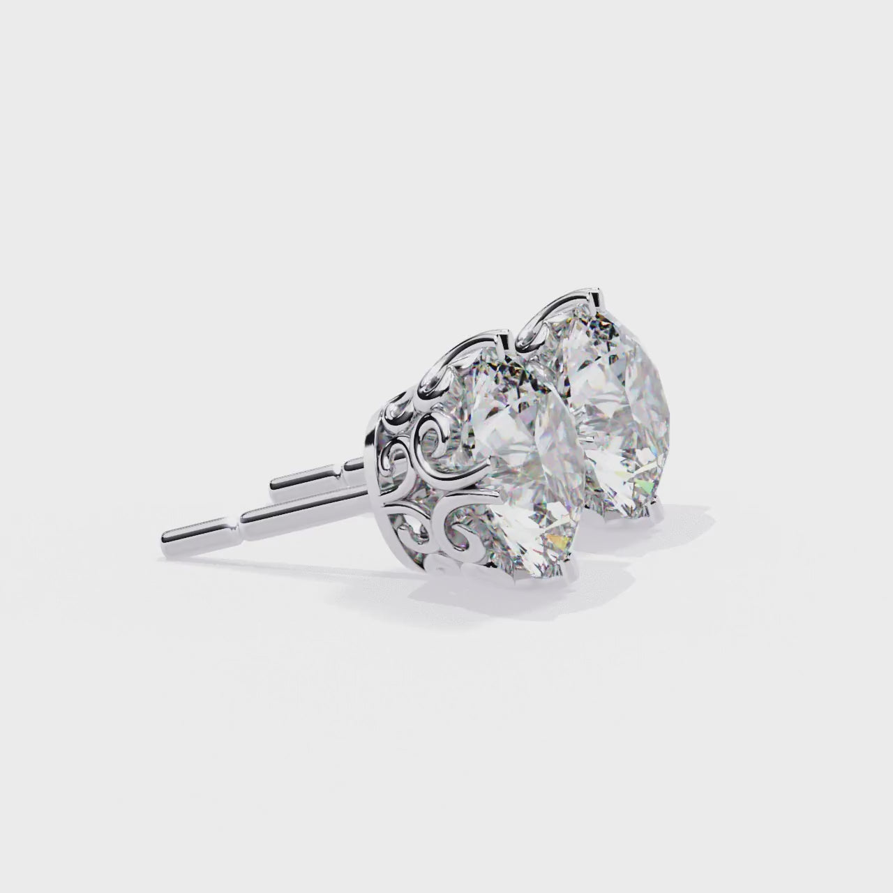 2.57CT PRONG SETTING ROUND STUDDS